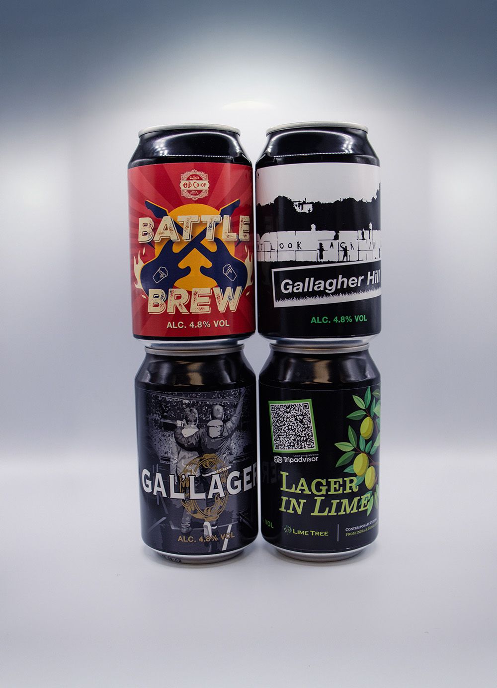 colourful can labels